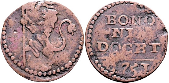 Benedict XIV 1751 Bologna Quattrino